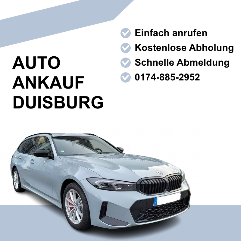 Autoankauf Duisburg – Ihr zuverlässiger Partner für den Fahrzeugverkauf Sie möchten Ihr Auto in Duisburg verkaufen? Wir bieten Ihnen einen schnellen, sicheren und fairen Autoankauf. Egal ob Gebrauchtwagen, Unfallfahrzeug oder Auto mit Motorschaden – wir kaufen Fahrzeuge aller Art zu attraktiven Preisen. Profitieren Sie von unserem Rundum-Service: kostenlose Fahrzeugbewertung, transparente Preisgestaltung und sofortige Auszahlung. Kontaktieren Sie uns noch heute und verkaufen Sie Ihr Auto stressfrei!